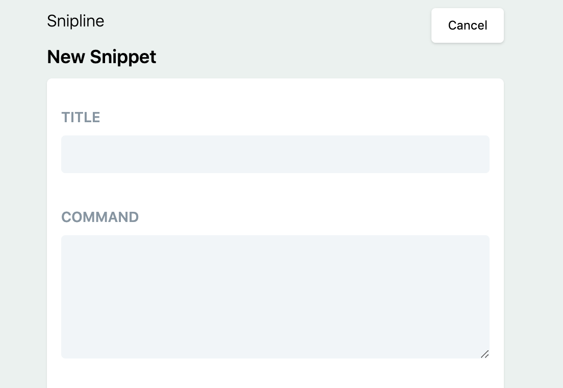 A glimpse at the new snippet form in the webGUI